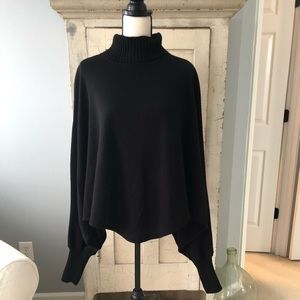 ✨Vintage✨Currency Turtle Neck Poncho Sweater